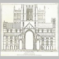 Durham Cathedral, Section of the Choir and Elevation of the East Side of the Transepts, from Billings.rle